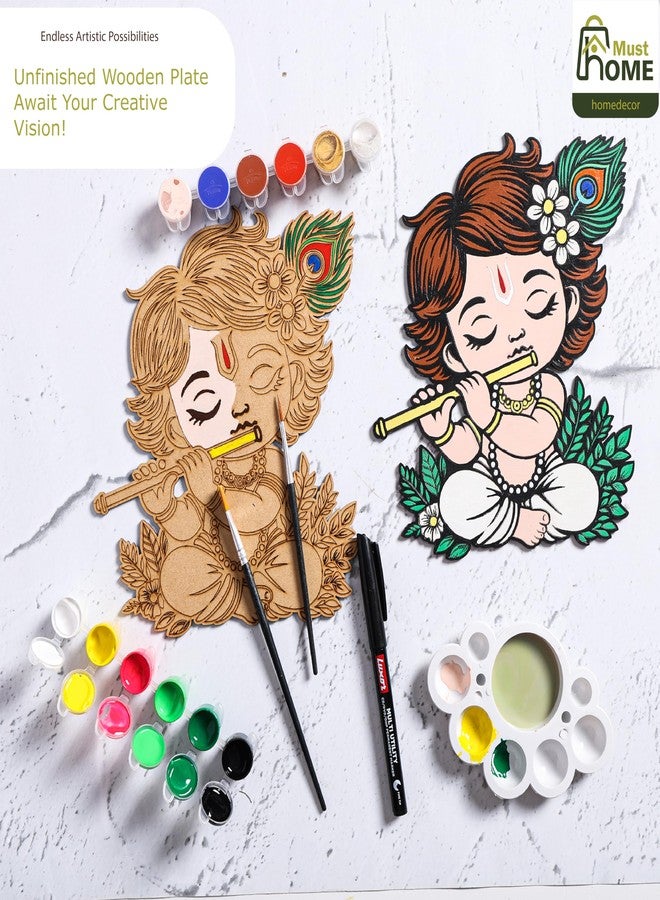 MustHome diy kit for kids | Krishna wall hanging | Art And Craft Kit For Girls 9-12, Diy kit for adult , Diy Creative Toys For Kids , Gift For Girls Age 8+ Year Old And Up, Craft set for kids 6-12 Gift for kids - Image 2